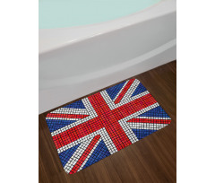 Mosaic British Flag Bath Mat