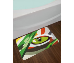 Wild Tiger Feline Cat Vivid Bath Mat