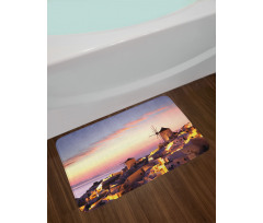 Santorini Greece View Bath Mat