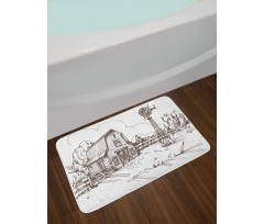 Rustic Farmhouse Barn Bath Mat