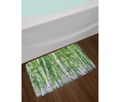 Fresh Summer Leaves Bath Mat