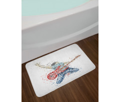 Guitarist Dots Bath Mat