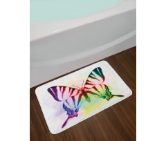 Butterfly Rainbow Bath Mat