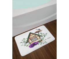 Watercolor Home Bath Mat