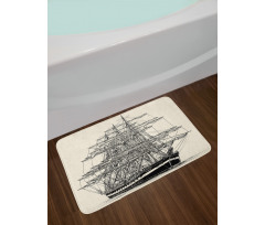 Sail Boat Vintage Bath Mat