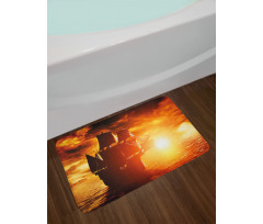 Ship Sunset Bath Mat