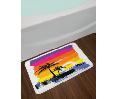 Tropical Beach Bath Mat