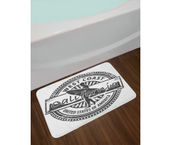 Vintage USA Stamp Bath Mat