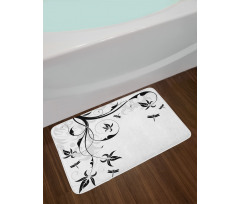 Damask Curl Leaves Bath Mat