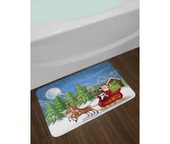 Snowdrift Reindeers Bath Mat