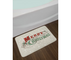 Star Snowflake Retro Bath Mat