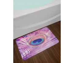 Close up Peacock Plume Bath Mat