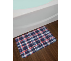 Retro Plaid Mosaic Bath Mat