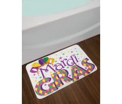 Joyful Party Theme Bath Mat