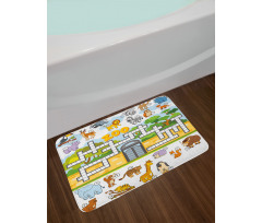 Zoo Theme Bath Mat