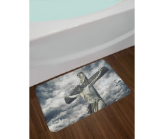 Stormy Dramatic Cloudscape Bath Mat