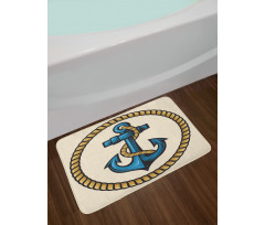 Sailor Emblem with Rope Bath Mat