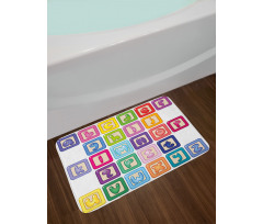 Lower Case Blocks Bath Mat