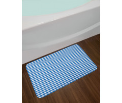 Gingham Monochrome Bath Mat