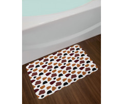 Abstract Cow Hide Bath Mat