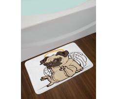 Puppy Angel Wings Hare Bath Mat