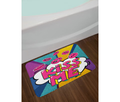 Word Bubble Pop Art Style Bath Mat