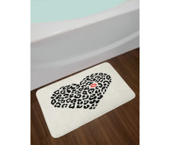 Blue Cartoon Fishes Heart Bath Mat