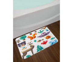 Cheerful Pop Art Design Bath Mat