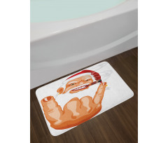 Rocker Santa Claus Bath Mat