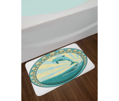 Mammal Jumping out Sea Bath Mat