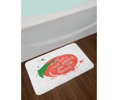 Soft Fruit Quirky Words Bath Mat