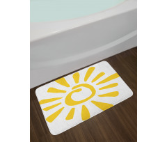 Doodle Sun Burst Summer Bath Mat