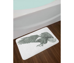 Monochrome Drawing Style Bath Mat