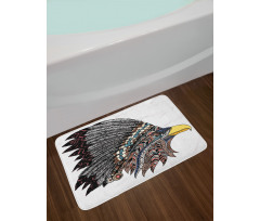 Tribal Feathered Hippie Bath Mat