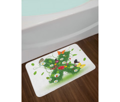 Spring Themed Alphabet Bath Mat