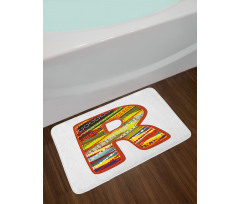 R Aztec Tribal Bath Mat