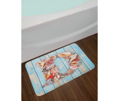 Marine Themed Alphabet Bath Mat