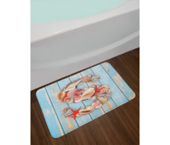 S Seashells Nautical Bath Mat