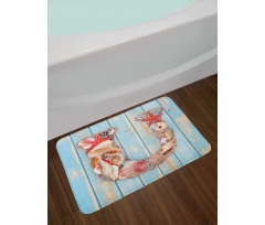 Underwater Coastal U Bath Mat