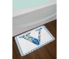 Capital Font Framework Bath Mat