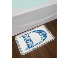 Abstract Vibrant Swirl Bath Mat