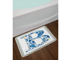 Floral Artwork Design Bath Mat