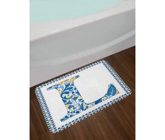 Capital L Traditional Bath Mat