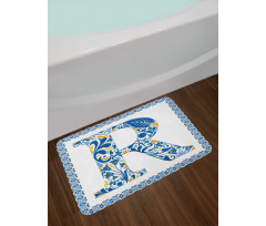 Curly Blossoms Vintage Bath Mat