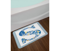 Old Fashion Typography Bath Mat