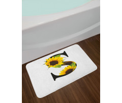 Sunflower Art Design Bath Mat