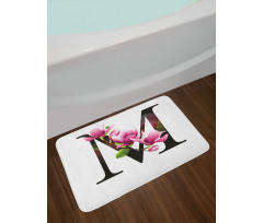 M with Magnolia Floral Bath Mat