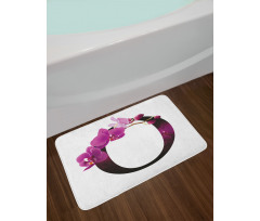 O Alphabet and Orchid Bath Mat