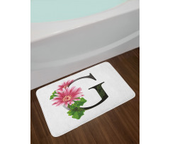 Gerbera Blossom G Font Bath Mat