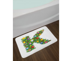 Tree Font Xmas Bath Mat